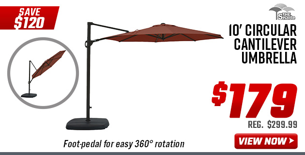The-Shade 10' Circular Cantilever Umbrella