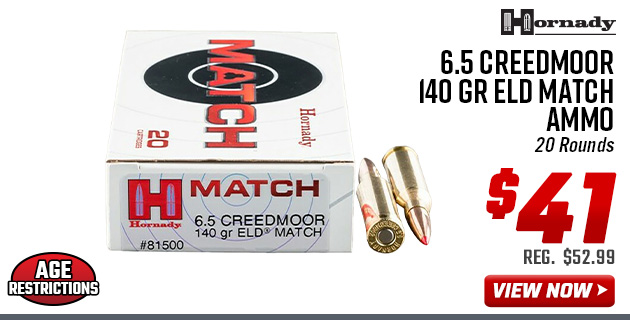 Hornady 6.5 Creedmoor 140 Gr ELD Match Ammo