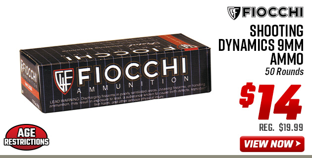 Fiocchi Shooting Dynamics 9mm Ammo