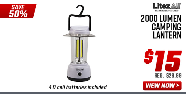 LitezAll 2000 Lumen Camping Lantern