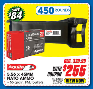 Aguila 5.56 x 45mm NATO 55GR 450 Round
