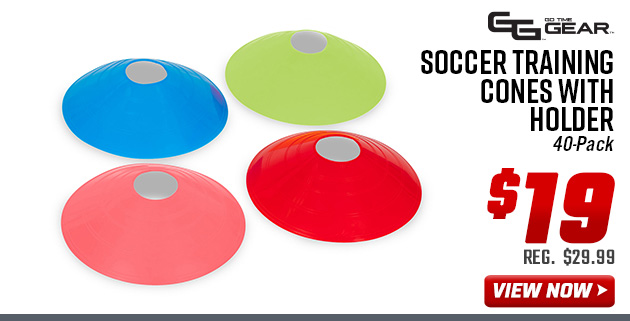 Go Time Gear Soccer Training Cones with Holder 