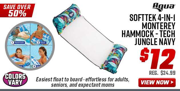 Aqua SoftTek 4-in-1 Monterey Hammock - Tech Jungle Navy