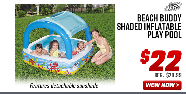 H2OGO! Beach Buddy Shaded Inflatable Play Pool