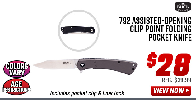 Buck Knives 792 Assisted-Opening Clip Point Folding Pocket Knife
