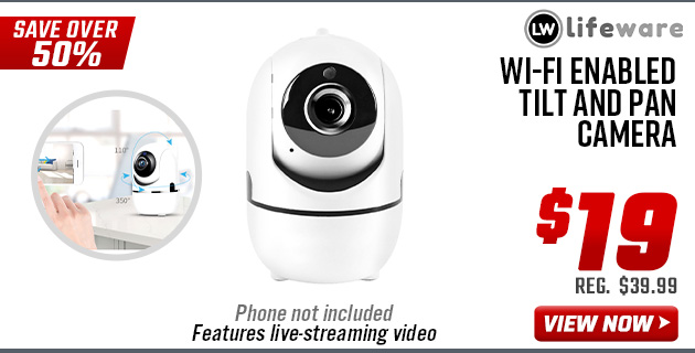 Lifeware Wi-Fi Enabled Tilt and Pan Camera
