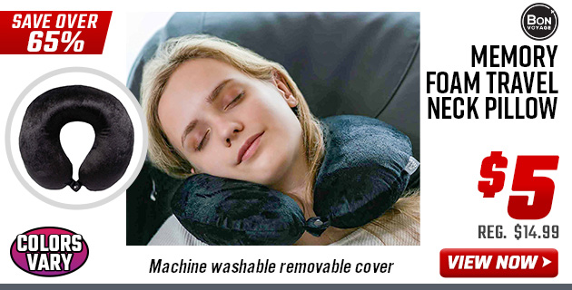 Bon Voyage Memory Foam Travel Neck Pillow