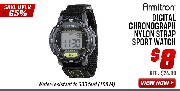 Armitron Digital Chronograph Nylon Strap Sport Watch