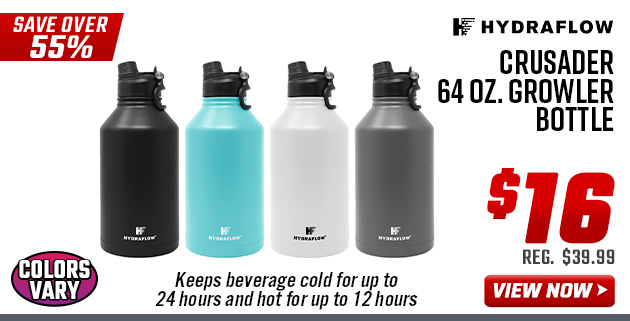 Hydraflow Crusader 64 oz. Growler Bottle
