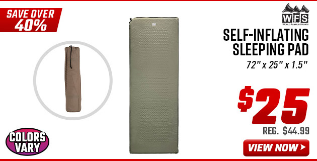 World Famous Sports Self-Inflating Sleeping Pad