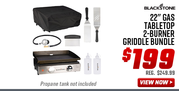 Blackstone 22 Gas Tabletop 2-Burner Griddle Bundle