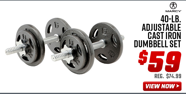 Marcy 40-lb. Adjustable Cast Iron Dumbbell Set 