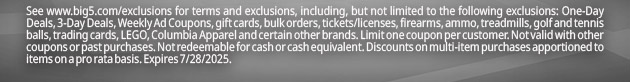 See www.big5.com/exclusions