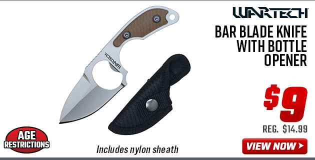 Wartech Bar Blade Knife with Bottle Opener