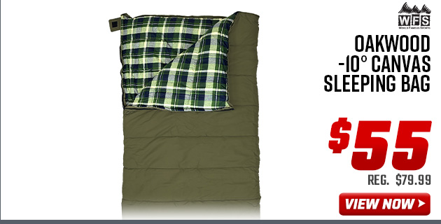 World Famous Sports Oakwood -10° Canvas Sleeping Bag