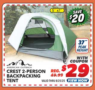 American Outback Crest 2-Person Backpacking Tent