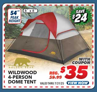 Golden Bear Wildwood 4-Person Dome Tent