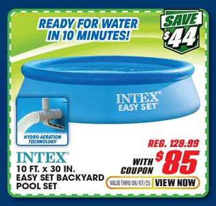 Intex 10' x 30 Easy Set Backyard Pool Set