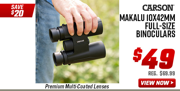 Carson Makalu 10x42mm Full-Size Binoculars