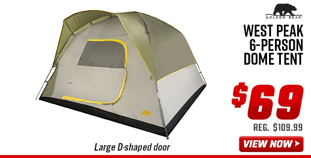 Golden Bear West Peak 6-Person Dome Tent