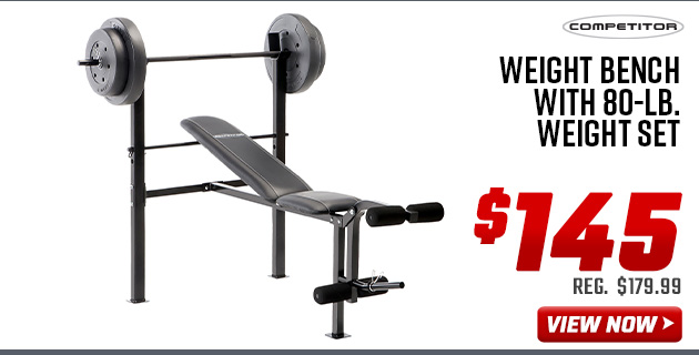 Competitor Weight Bench with 80-lb. Weight Set 