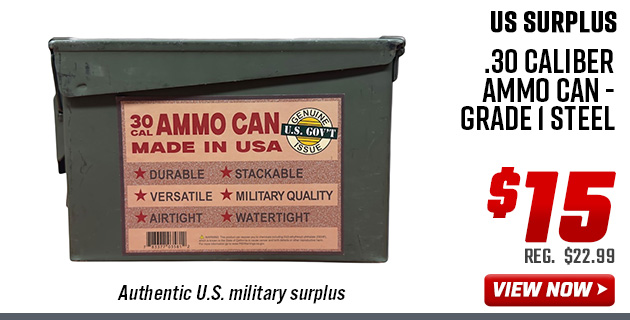 US Surplus .30 Caliber Ammo Can - Grade 1 Steel