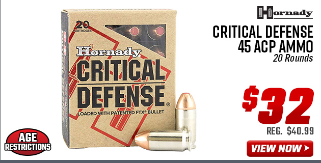 Hornady Critical Defense 45 ACP Ammo