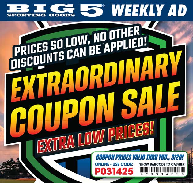 Extraordinary Coupon Sale. CODE P031425