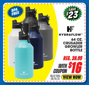 Hydraflow Crusader 64 oz. Growler Bottle