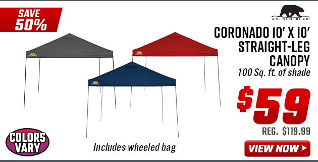 Golden Bear Coronado 10' x 10' Straight-Leg Canopy