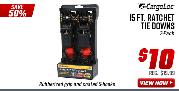 Cargoloc 15 Ft. Ratchet Tie Downs 