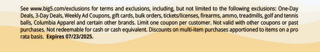 See www.big5.com/exclusions