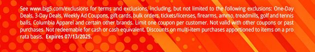 See www.big5.com/exclusions