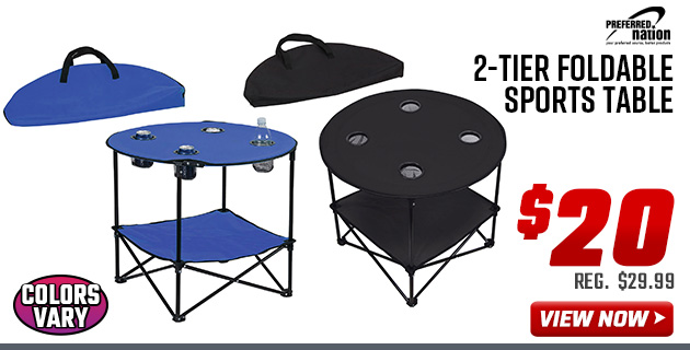 Preferred Nation 2-Tier Foldable Sports Table