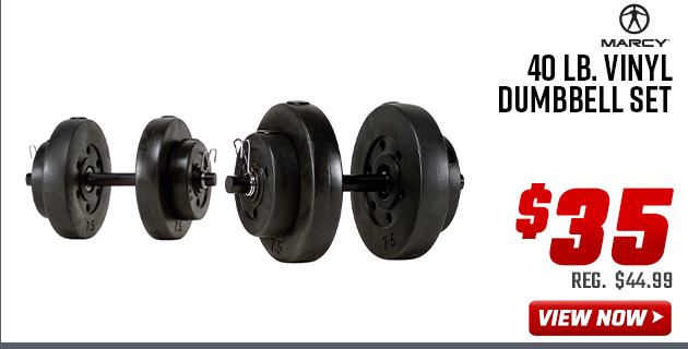 Marcy Club 40 lb. Vinyl Dumbbell Set 