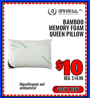 Dahdoul Bamboo Memory Foam Queen Pillow
