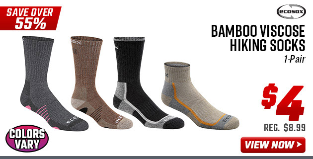EcoSox Bamboo Viscose Hiking Socks