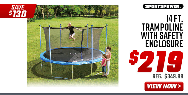 Sportspower 14 Ft. Trampoline with Safety Enclosure