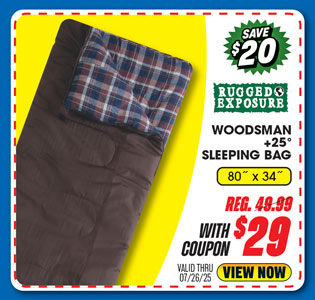 Rugged Exposure Woodsman +25° Sleeping Bag