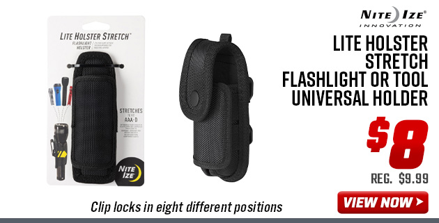 Nite Ize Lite Holster Stretch Flashlight or Tool Universal Holder