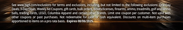 See www.big5.com/exclusions