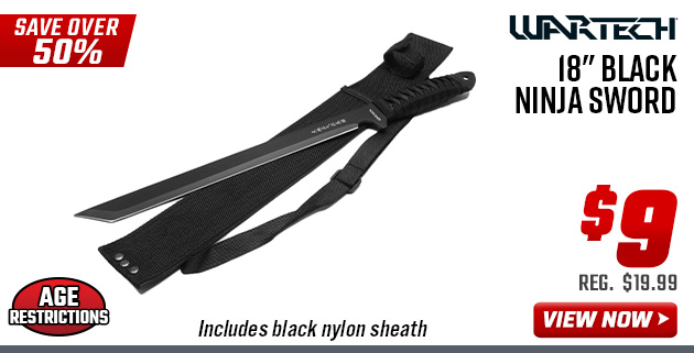 Wartech 18 Black Ninja Sword
