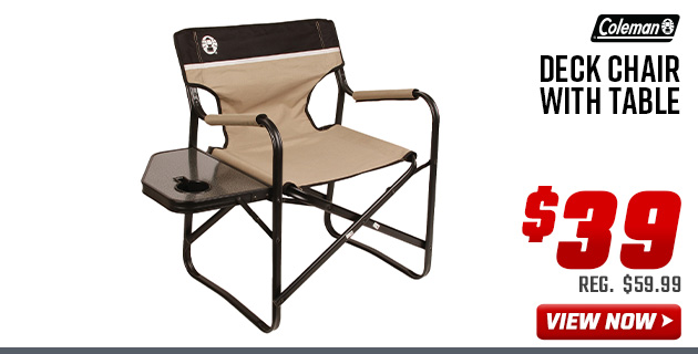 Coleman Deck Chair with Table