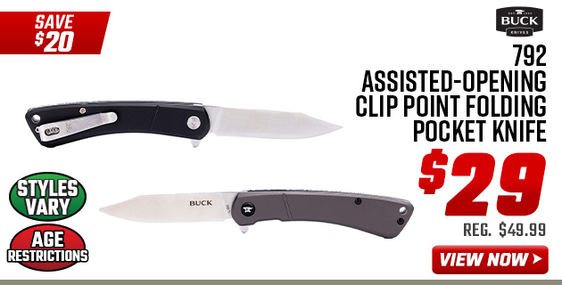 Buck Knives 792 Assisted-Opening Clip Point Folding Pocket Knife