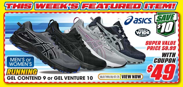 ASICS Gel Contend 9 or Gel Venture 10 Men's or Women's Running Shoes