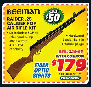 Beeman Raider .25 Caliber PCP Air Rifle Kit
