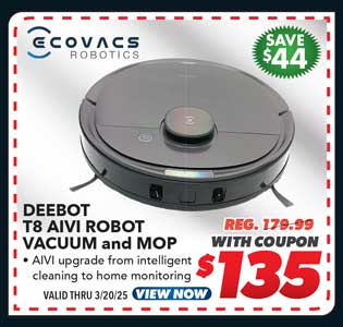 Ecovacs Deebot T8 AIVI Robot Vacuum and Mop
