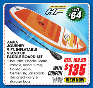 Hydro-Force Aqua Journey 9' Inflatable Stand-Up Paddle Board Set