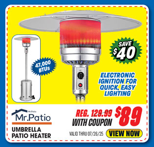 Mr. Patio Propane Umbrella Patio Heater