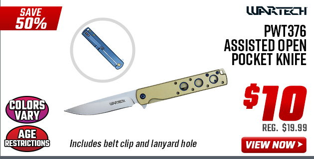 Wartech PWT376 Assisted Open Pocket Knife